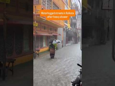 Waterlogged streets in Kolkata