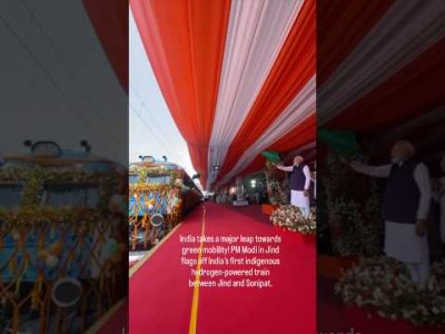 PM Modi flags off India’s first hydrogen train