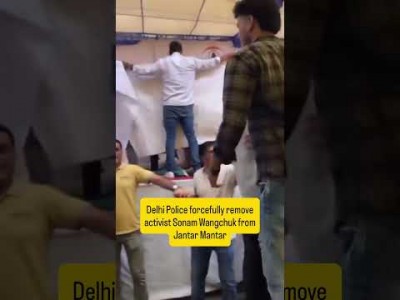 Sonam Wangchuk removed from Jantar Mantar forcefully