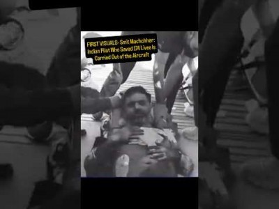 Smit Machchhar: flydubai Indian Pilot Who Saved 174 Lives Is Carried Out of the Aircraft