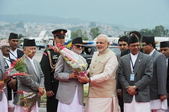 Modi reaches Nepal
