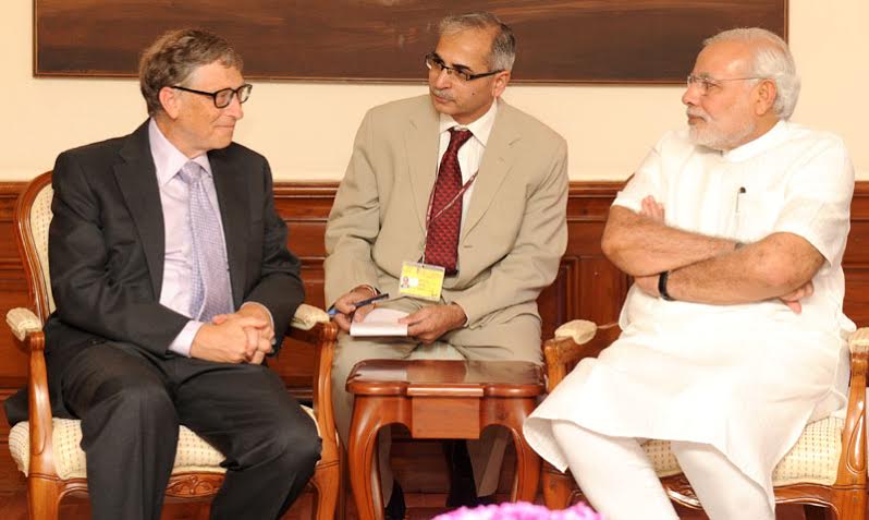 Bill Gates, Melinda call on the PM Modi