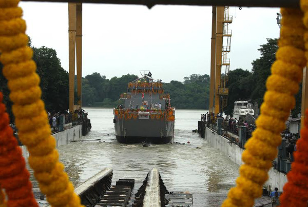 GRSE launches Landing Craft Utility for Indian Navy