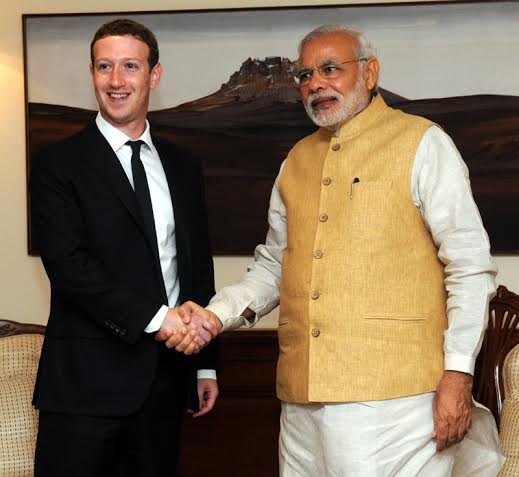 Mark Zuckerberg calls on PM Modi