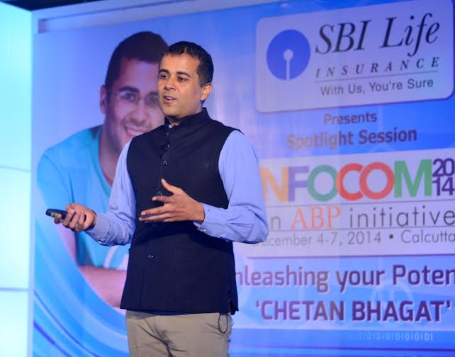 Chetan Bhagat addresses at Infocom 2014