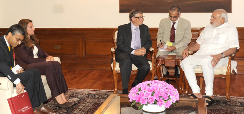 Bill Gates, Melinda call on the PM Modi
