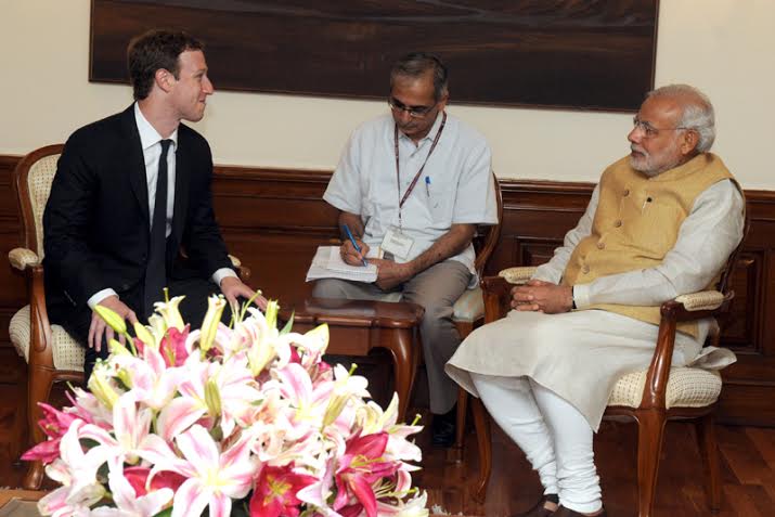 Mark Zuckerberg calls on PM Modi