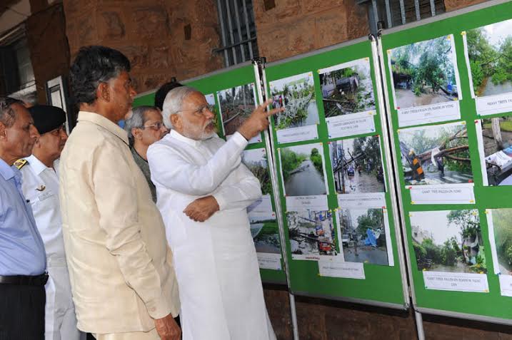 PM visits Hudhud-hit Visakhapatnam