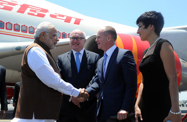 Modi arrives at Brisbane