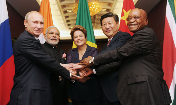 Modi with the other BRICS leaders ahead of G-20 Summit, in Brisbane