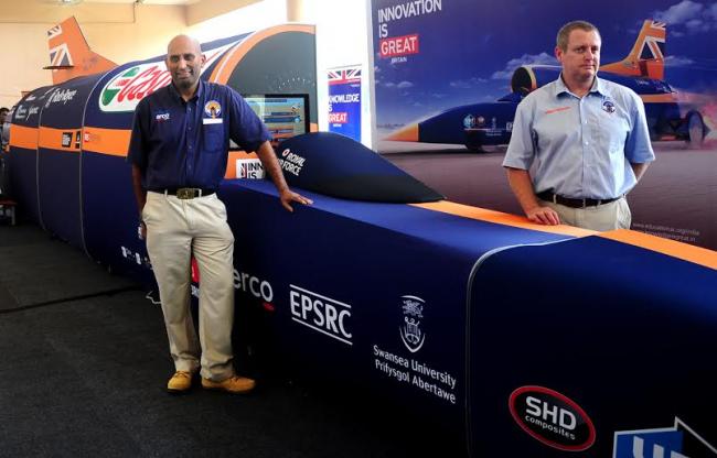 British Council unveils bloodhound supersonic car show 