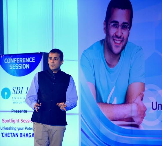 Chetan Bhagat addresses at Infocom 2014