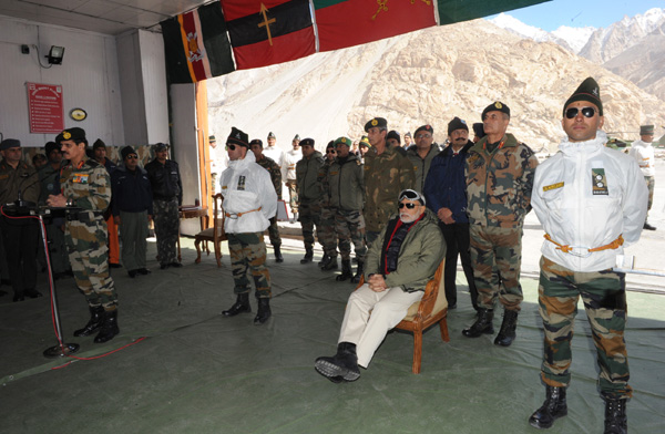  Modi arrives at Siachen Base Camp