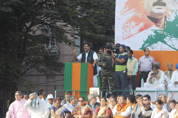 Amit Shah addresses rally in Kolkata
