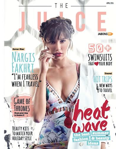 Nargis appears on the cover of 'The Juice'