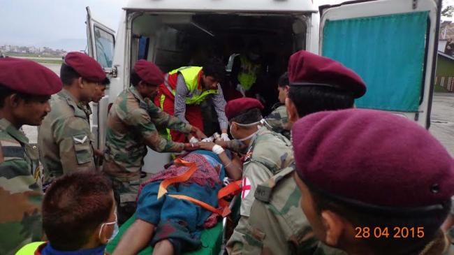India Army conducts Op Maitri