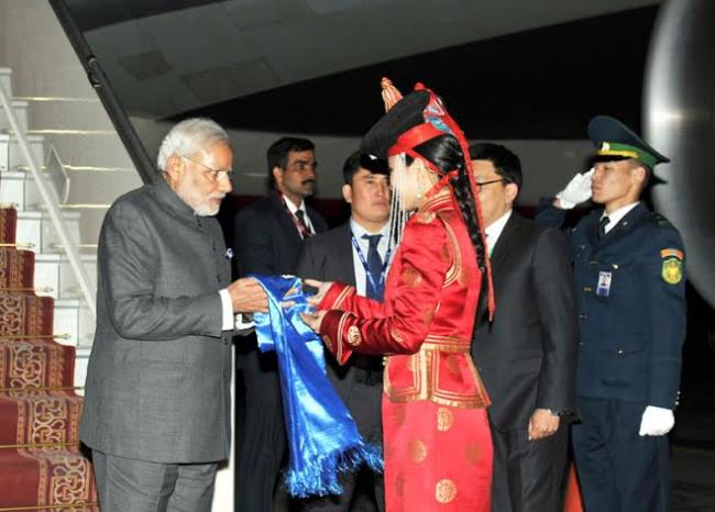 PM Modi reaches Mongolia