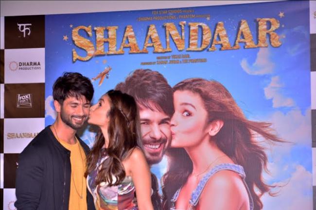 Shahid, Alia, Karan, Vikas at Shaandaar trailer launch