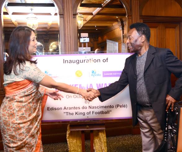 Pele inaugurates Leukemia Unit of Apollo Gleneagles Cancer Hospital in Kolkata