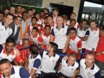 Pele shares moments with ATK players