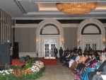 Ansari addressing the public, in Jakarta, Indonesia