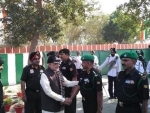 Narendra Modi with the soldiers at the Dograi War Memorial