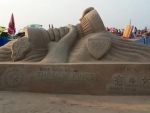 Sand Art created on the Goa beach for ISL 2 Grand Finale