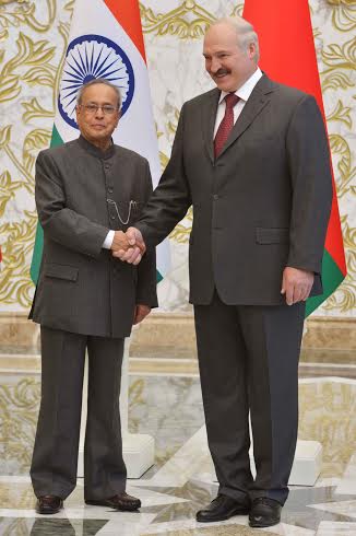 Mukherjee meets Belarus President