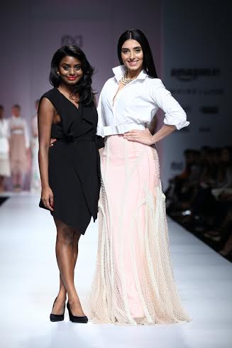 Pernia Qureshi walks ramp for Archana Rao at Amazon Fashion Week