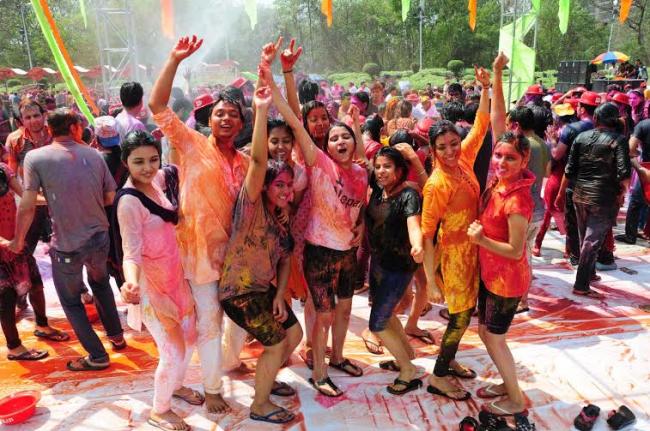 Kolkata's PC Chandra Gardens celebrates Holi