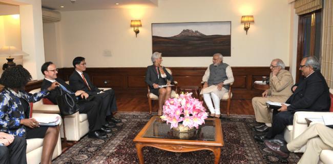 IMF chief meets PM Modi