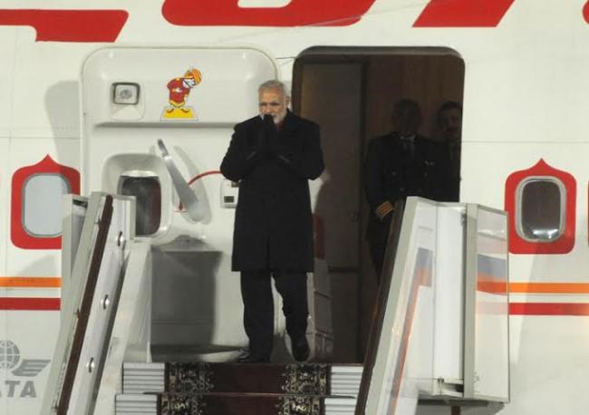 PM Modi arrives in Moscow