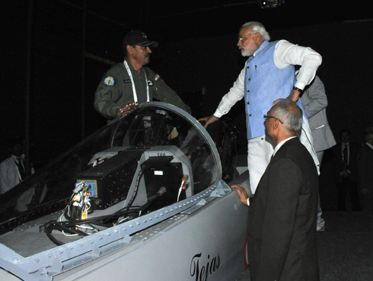 Narendra Modi at the Aero India-2015 Air Show