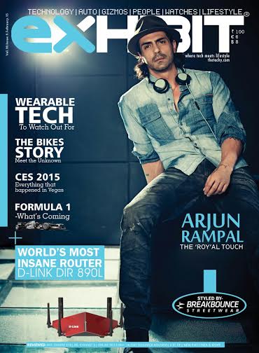 Arjun features on cover of February edition for Exhibit magazine