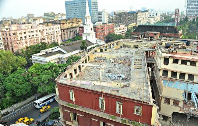 Non heritage blocks of Writers' Buildings demolished 