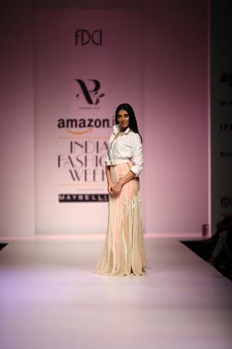 Pernia Qureshi walks ramp for Archana Rao at Amazon Fashion Week