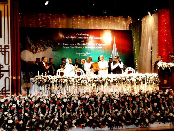 PM Modi receives award in Bangladesh on behalf of Atal Bihari Vajpayee