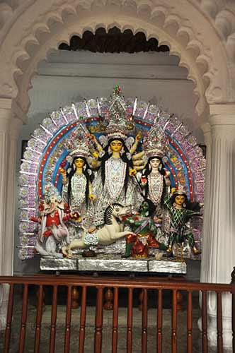 Durga Puja celebrations at Shovabazar Rajbari