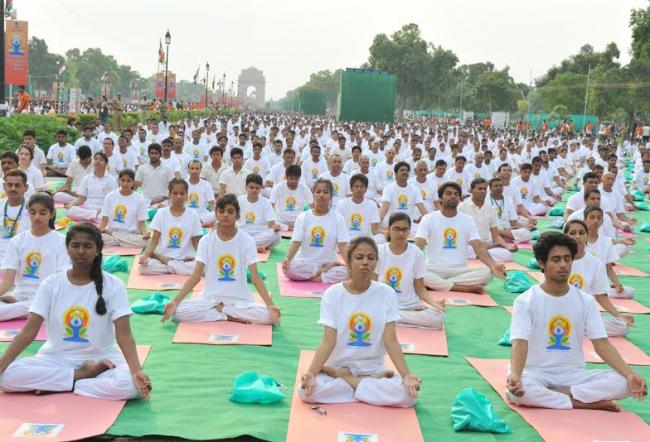 PM Modi, ministers observe World Yoga Day 