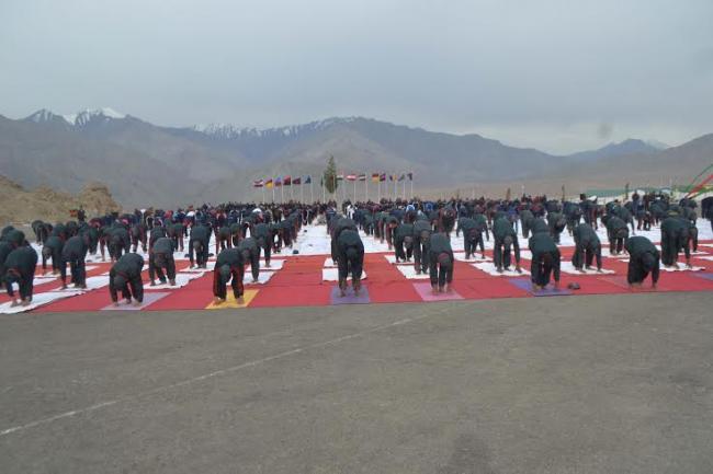 Indian Army celebrates International Yoga Day at Siachen Glacier, Leh, Kargil