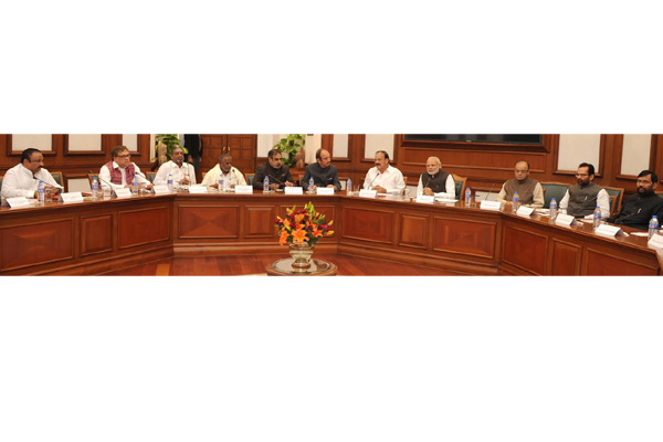Narendra Modi meeting the major Opposition parties and NDA leaders