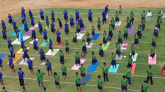 Mount Litera Zee School students celebrates International Yoga Day