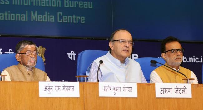 Arun Jaitley holding a Press Conference on the Goods and Services Tax (GST)