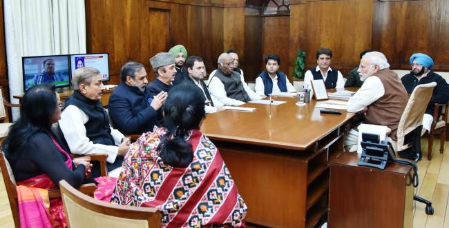 The Congress leaders meet the Prime Minister