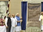 Prime Minister, Narendra Modi laying the foundation stone of the Dr. B.R. Ambedkar National Memorial