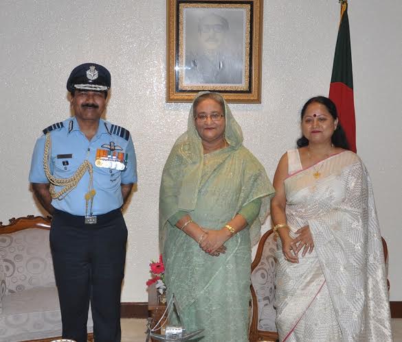 Prime Minister of Bangladesh, Sheikh Hasina during his official visit at Dhaka.