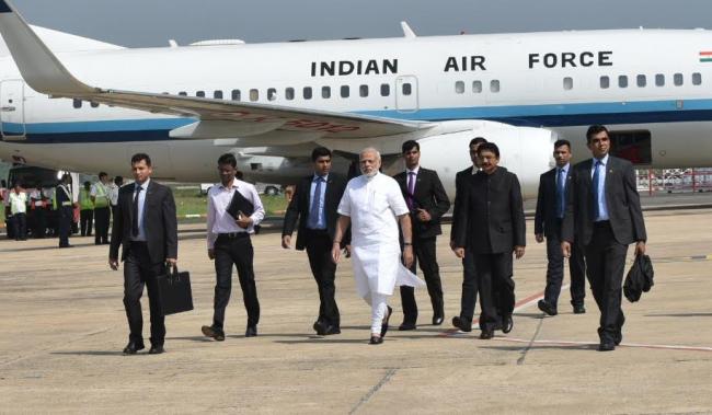  Narendra Modi arrives at Chennai