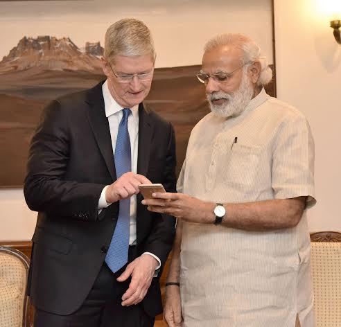 The Apple CEO, Mr. Tim Cook calls on the Prime Minister