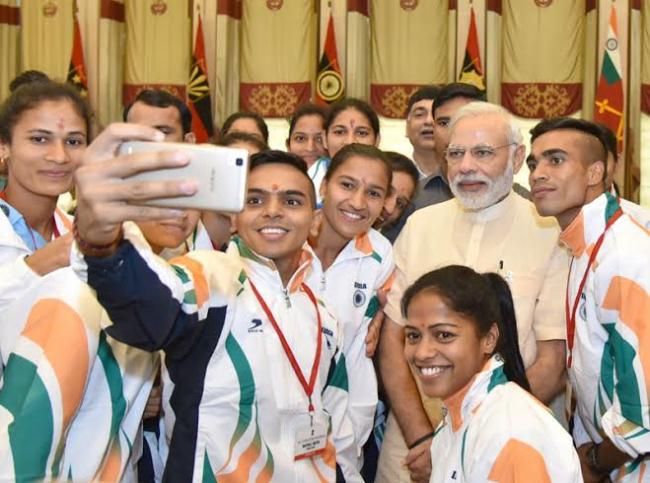 PM Modi meets athletes contingent for Rio Olympics