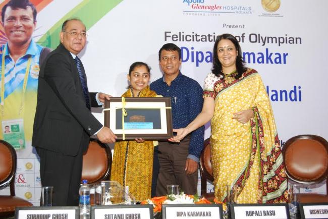 Dipa Karmakar felicitated by The Bengal Chamber